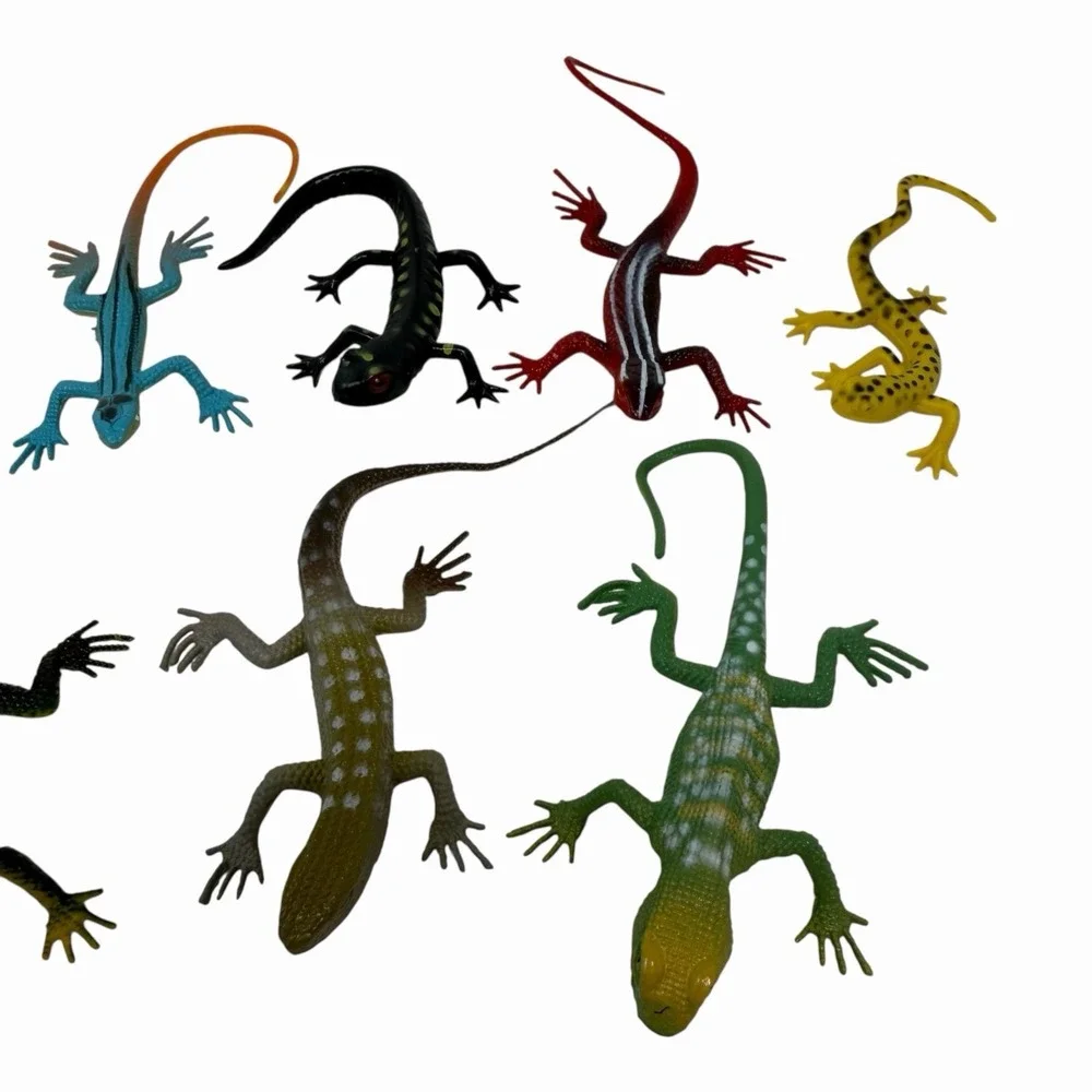 Guaishou Artificial Model Reptile Lizard Animal 12 Piece Set,‎ Multi Color